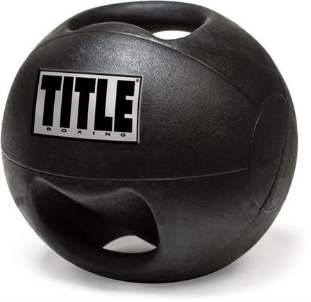 Title Double Handle Rubber Medicine Ball 10 Lbs